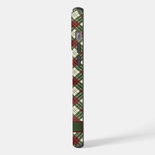  rood groen wit geruit patroon iPhone hoesje (Linkerkant)