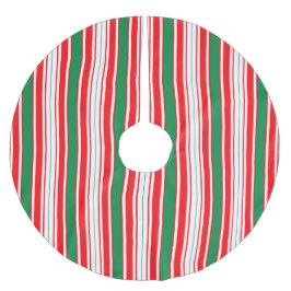 Rood groen & wit gestreepte kerstboomzoom kerstboom rok