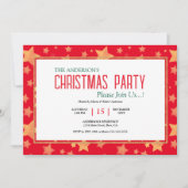 Rood Groen Wit Goud Uniek Elegant Kerst Kaart (Voorkant)