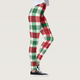 Rood Groen Wit Karo Vrolijk Leggings
