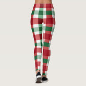 Rood Groen Wit Karo Vrolijk Leggings (Achterkant)