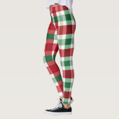 Rood Groen Wit Karo Vrolijk Leggings (Links)