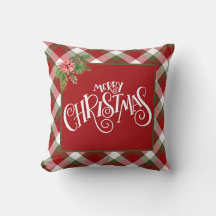 Rood Groen Wit Kerst Plaid - Prettig Kerstfeest Kussen