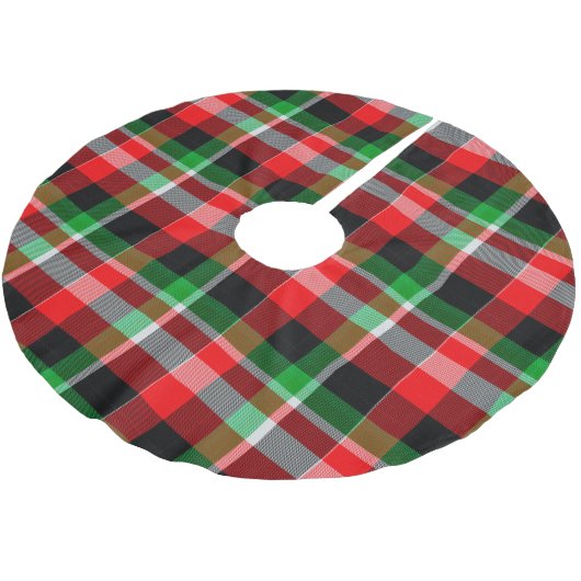 ROOD GROEN WIT KERSTPLAID PATROON KERSTBOOM ROK (Gekanteld)