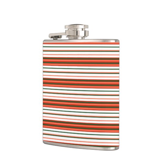 ROOD GROEN WIT KERSTSTREPEN HEUPFLES (Links)