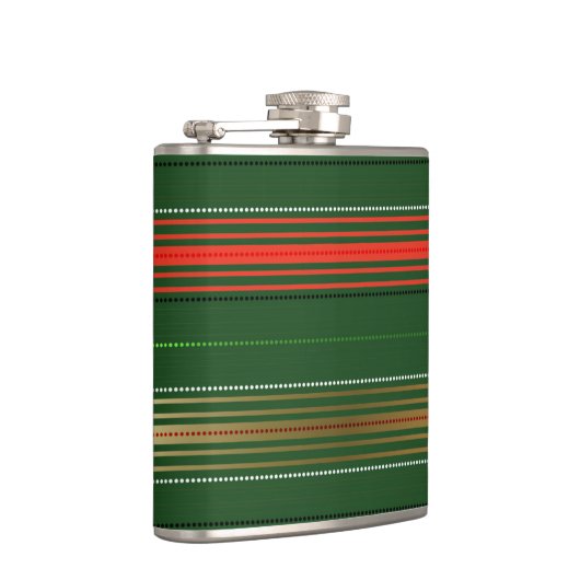 ROOD GROEN WIT KERSTSTREPEN HEUPFLES (Rechts)