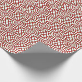 Rood, groen wit mandala vakantie inpakpapier (Hoek)