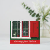 rood groen wit Nederlands venster Foto Briefkaart (Staand voorkant)