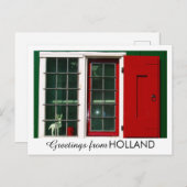  rood groen wit Nederlands venster Foto Feestdagenkaart (Voorkant / Achterkant)