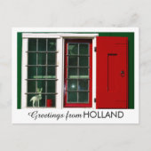  rood groen wit Nederlands venster Foto Feestdagenkaart (Voorkant)