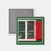 rood groen wit Nederlands venster Foto Magneet (Voorkant / Achterkant)