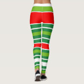 Rood groen wit of (uw kleur) leggings (Achterkant)