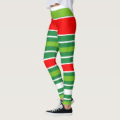 Rood groen wit of (uw kleur) leggings (Links)