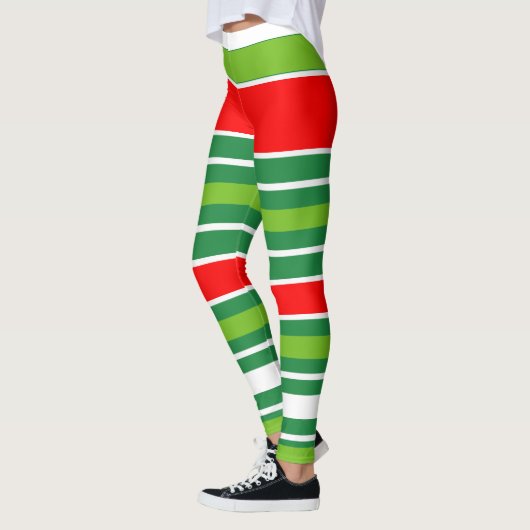 Rood groen wit of (uw kleur) leggings (Links)