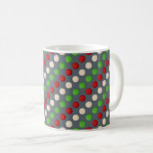 Rood Groen Wit Stippenpatroon Koffiemok (Voorkant rechts)