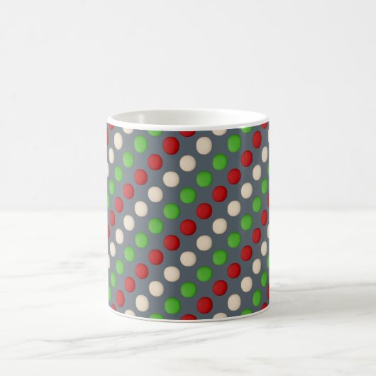 Rood Groen Wit Stippenpatroon Koffiemok (Center)