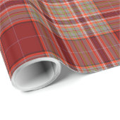 Rood Groen Wit Tartan Plaid Cadeaupapier (Rol Hoek)