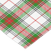Rood Groen Wit Tartan Plaid Korte Tafelloper (Hoek)