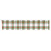 Rood Groen Wit Tartan Plaid Korte Tafelloper (Horizontaal)
