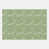 Rood groen & witte Kerstmis winterkatten Inpakpapier Vel (Voorkant 2)