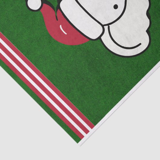 Rood & Groen Witte Olifant Gift Kerstfeest Tissuepapier (Detail)
