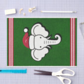 Rood & Groen Witte Olifant Gift Kerstfeest Tissuepapier (Craft)