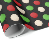 Rood Groen Witte Stippen Cadeaupapier (Rol Hoek)