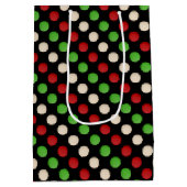 Rood Groen Witte Stippen Medium Cadeauzakje (Achterkant)