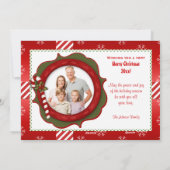 Rood, groen, witte stripkaart 2 feestdagenkaart (Achterkant)