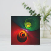 Rood Groen Yin Yang Modern Abstract Kunstpatroon # (Staand voorkant)