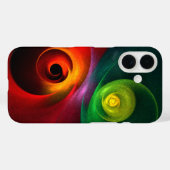 Rood Groen Yin Yang Modern Abstract Kunstpatroon # Case-Mate iPhone Case (Achterkant (horizontaal))