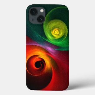 Rood Groen Yin Yang Modern Abstract Kunstpatroon # Case-Mate iPhone Case