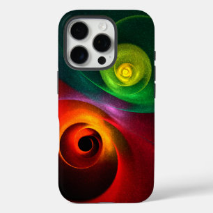 Rood Groen Yin Yang Modern Abstract Kunstpatroon # iPhone 16 Pro Hoesje