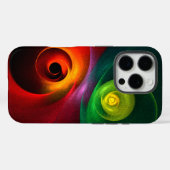 Rood Groen Yin Yang Modern Abstract Kunstpatroon # Case-Mate iPhone Case (Achterkant (horizontaal))
