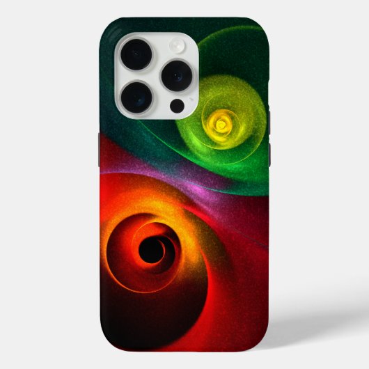 Rood Groen Yin Yang Modern Abstract Kunstpatroon # Case-Mate iPhone Case (Achterkant)