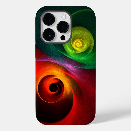 Rood Groen Yin Yang Modern Abstract Kunstpatroon # Case-Mate iPhone Case (Achterkant)
