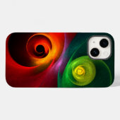 Rood Groen Yin Yang Modern Abstract Kunstpatroon # Case-Mate iPhone Case (Achterkant (horizontaal))