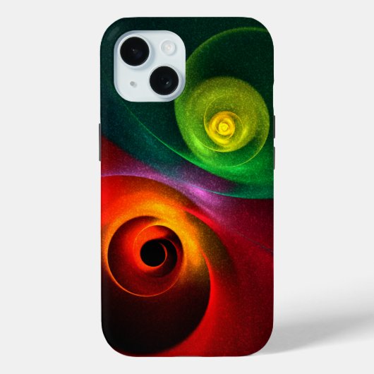 Rood Groen Yin Yang Modern Abstract Kunstpatroon # Case-Mate iPhone Case (Achterkant)