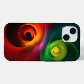 Rood Groen Yin Yang Modern Abstract Kunstpatroon # Case-Mate iPhone Case (Achterkant (horizontaal))