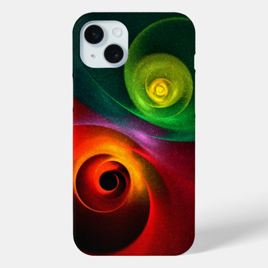 Rood Groen Yin Yang Modern Abstract Kunstpatroon # Case-Mate iPhone Case (Achterkant)