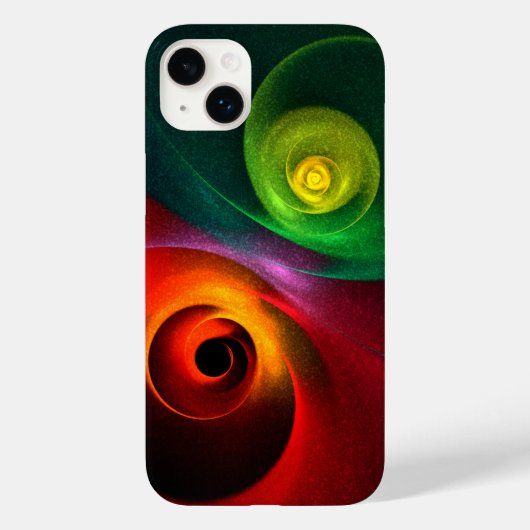 Rood Groen Yin Yang Modern Abstract Kunstpatroon # Case-Mate iPhone Case (Achterkant)