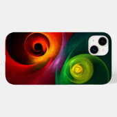 Rood Groen Yin Yang Modern Abstract Kunstpatroon # Case-Mate iPhone Case (Achterkant (horizontaal))