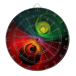 Rood Groen Yin Yang Modern Abstract Kunstpatroon # Dartbord