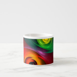 Rood Groen Yin Yang Modern Abstract Kunstpatroon # Espresso Kop
