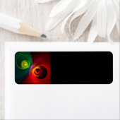 Rood Groen Yin Yang Modern Abstract Kunstpatroon # Etiket (Insitu)