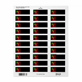 Rood Groen Yin Yang Modern Abstract Kunstpatroon # Etiket (Full Sheet)
