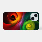 Rood Groen Yin Yang Modern Abstract Kunstpatroon # iPhone 15 Case (Achterkant horizontaal)