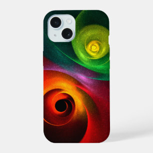 Rood Groen Yin Yang Modern Abstract Kunstpatroon # iPhone 15 Case