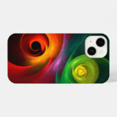 Rood Groen Yin Yang Modern Abstract Kunstpatroon # iPhone Hoesje (Achterkant horizontaal)
