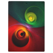 Rood Groen Yin Yang Modern Abstract Kunstpatroon # Klembord (Achterkant)